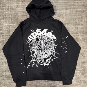 Black Spider Web Graphic Hoodie